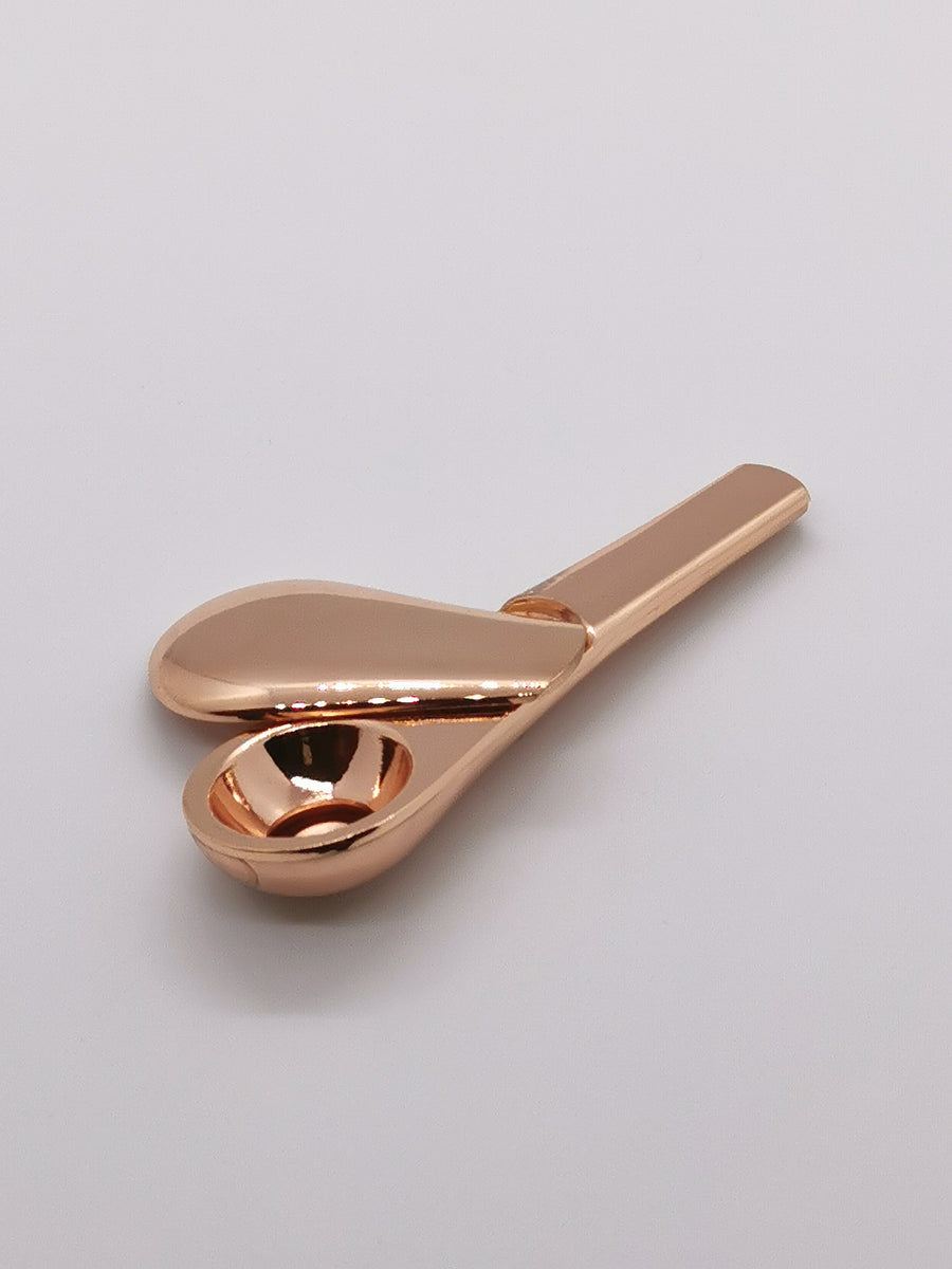 Portable Metal Spoon J Pipe with magnetic Lid