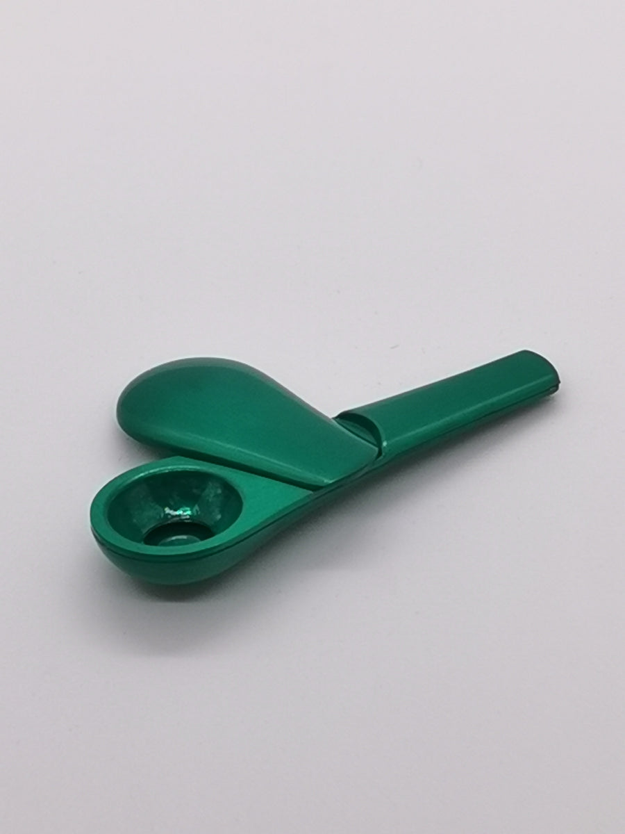 Portable Metal Spoon J Pipe with magnetic Lid