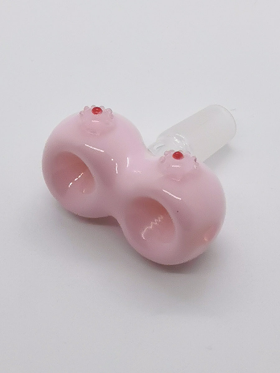 Double Pink Glass Accessory