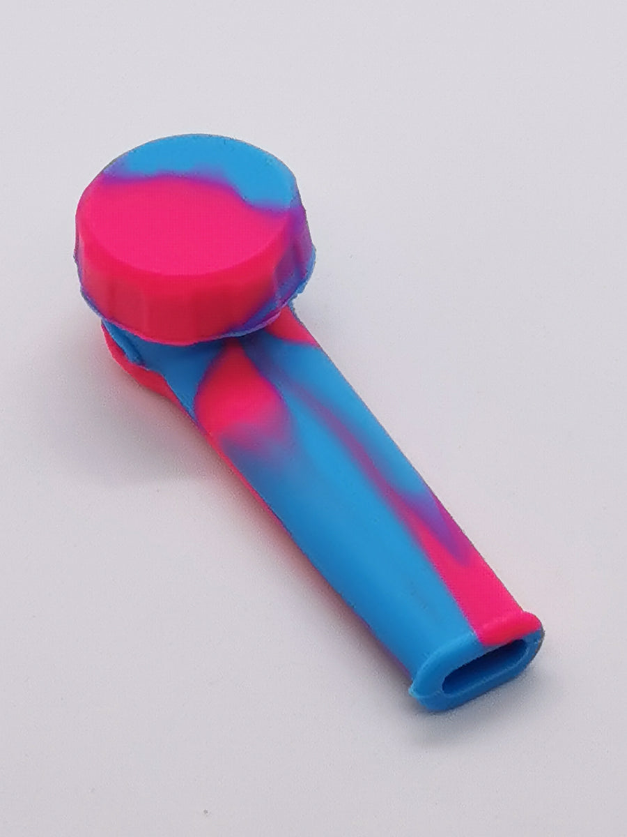 Silicone and Metal pipe with Lid