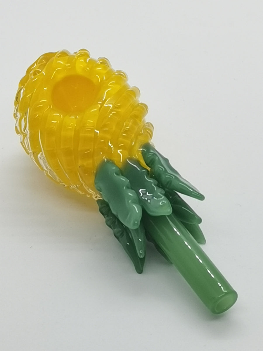 Glass Pineapple Herb Pipe
